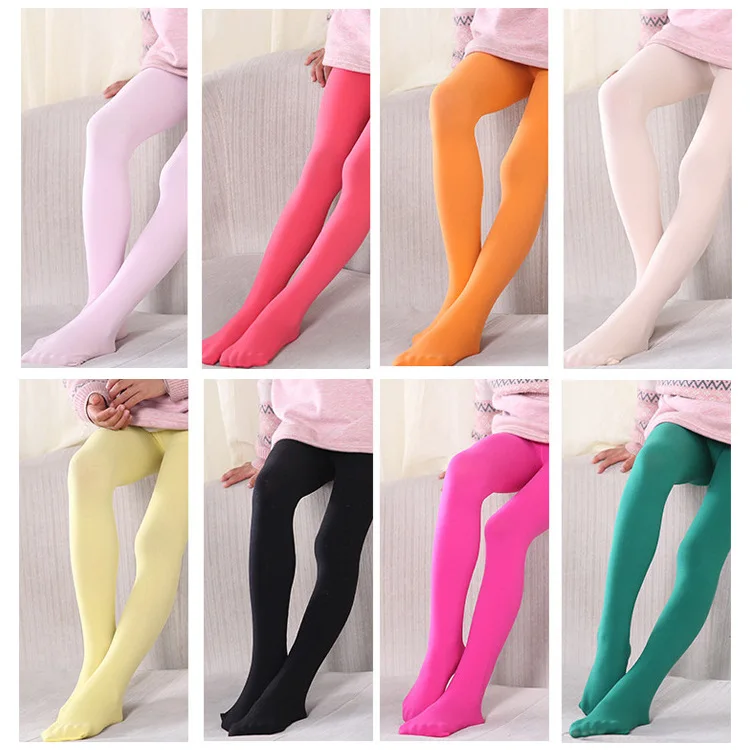 Buy 3 6 years girls candy color children tights for