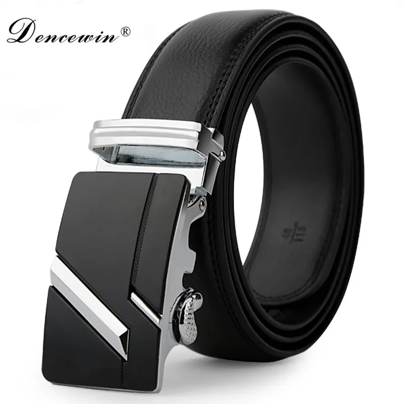 leather strap male automatic buckle belts font b for b font font b men b font