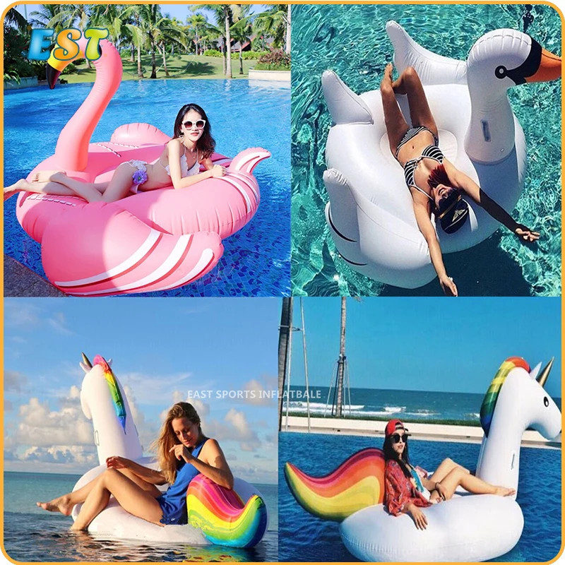 

Giant Swan Inflatable Flamingo Ride-On Pool Toy Float Inflatable Swan Pool Swim Ring Holiday Water Fun Pool Toy
