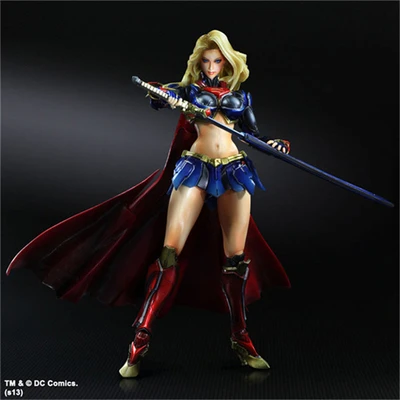 PLAYARTS DC Justice League Flash Супермен Суперженщины Женщина-кошка чудо-женщина фигурка Модель Кукла украшение подарок W12 - Цвет: Черный