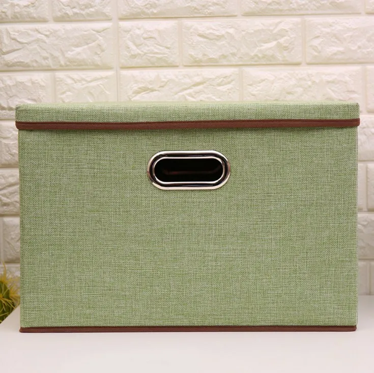 2 шт. Оксфорд ткань большой размер 45 x30x30cm складная коробка для хранения ящик для хранения одежды коробка Нижнее белье шкаф Органайзер для дома - Цвет: green
