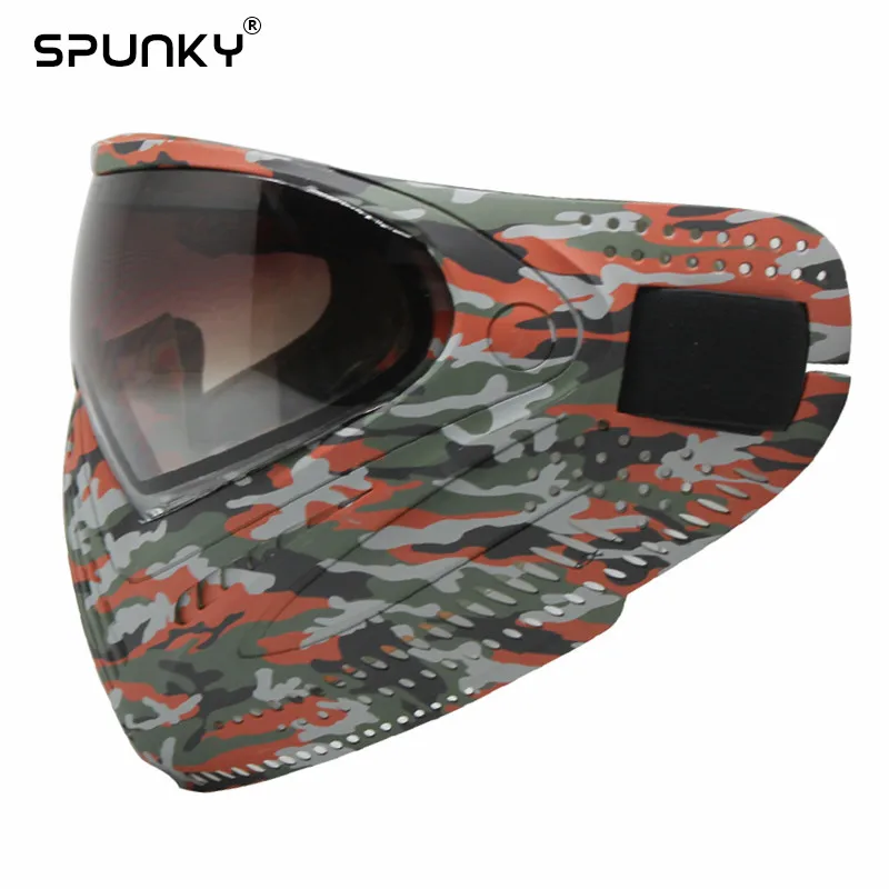 Большой красный призрак камуфляж Тактическая Военная пейнтбольная маска краска I4 тепловые линзы очки