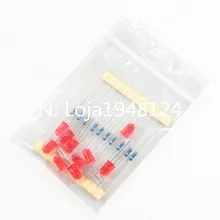 Led verde lâmpada pacote experimental incluem 10 unidades led + 10 unidades resistência adequada para torta de framboesa para