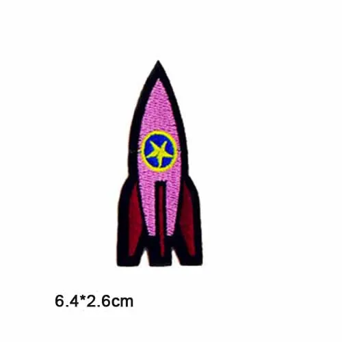 Астронавт путешествие в космос ракета железная нашивка вышитая одежда нашивка для одежды Одежда Наклейки одежда - Цвет: Латунь