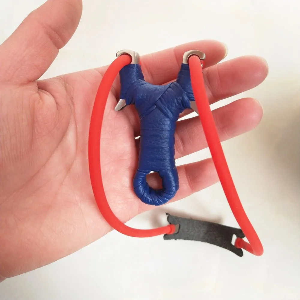 Powerful new mini-sport stainless steel slingshot and rubber band pendant slingshot