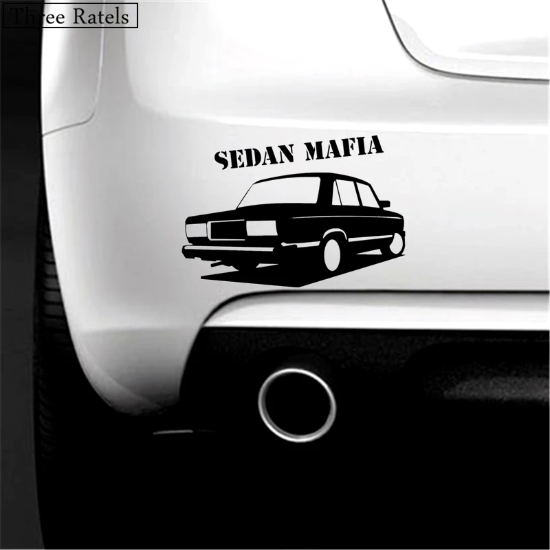 Three Ratels TZ-289 13.64 на 20см 1-5шт SEDAN MAFIA СЕДАН МАФИЯ VAZ FOR LADA 2105 автомафия наклейки на авто автонаклейки Наклейки - Название цвета: 289 Black
