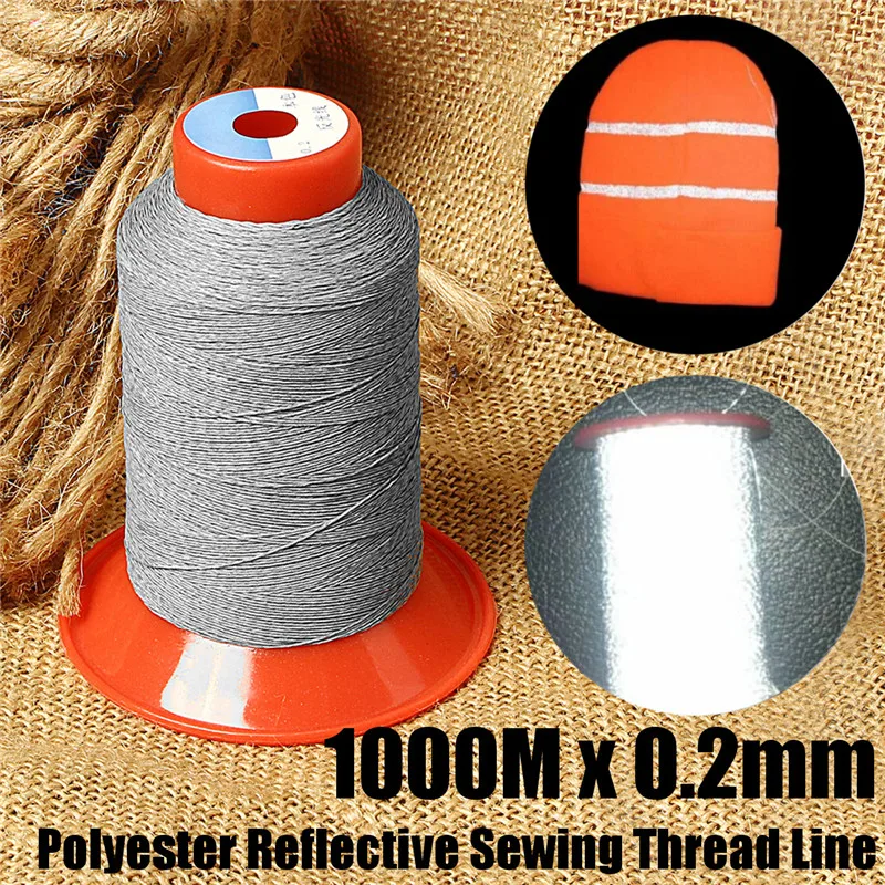 

Sewing Thread Polyester Sewing Machine Thread Silver-grey Night Reflective Strong Durable1000m 0.2mm Sewing Kniting Decor Spool