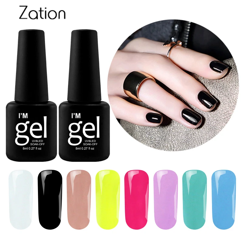 Гель-лак для ногтей Zation Lucky Цвета Блеск Vernis полуперманентный УФ-Гель-лак