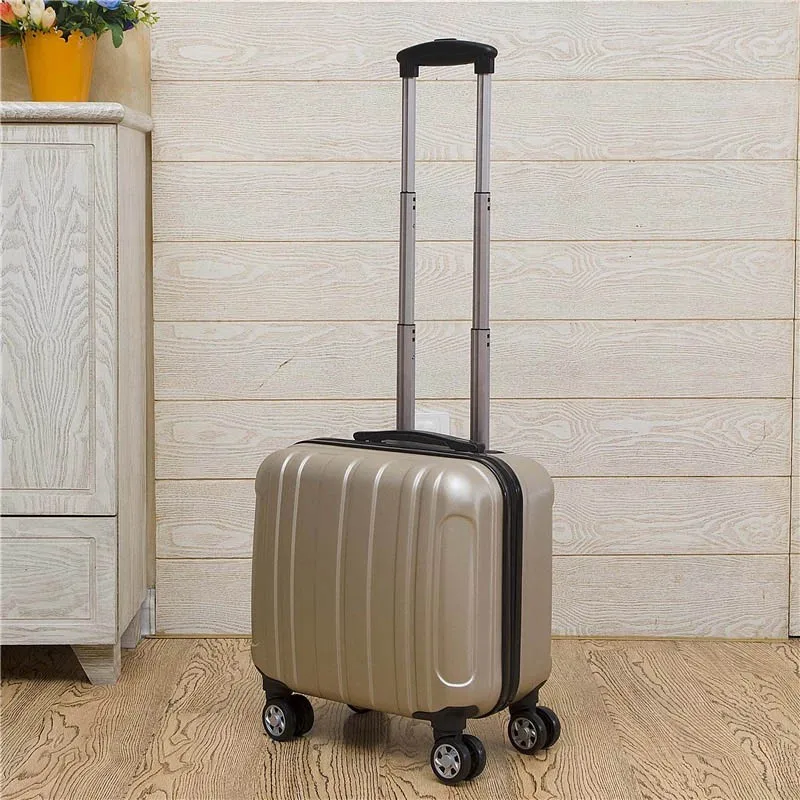 GraspDream Carry on Travel bag Women Laptop Luggage Stripe Pattern Small Luggage 18 Inch Spinner Boarding box Rolling Suitcase