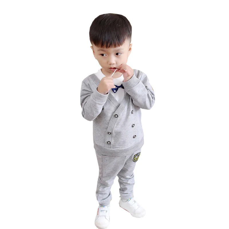 Одежда для мальчиков качественная весенне-осенняя куртка с длинными рукавами и буквенным принтом и штаны Одежда для детей 1-5 лет г., лидер продаж