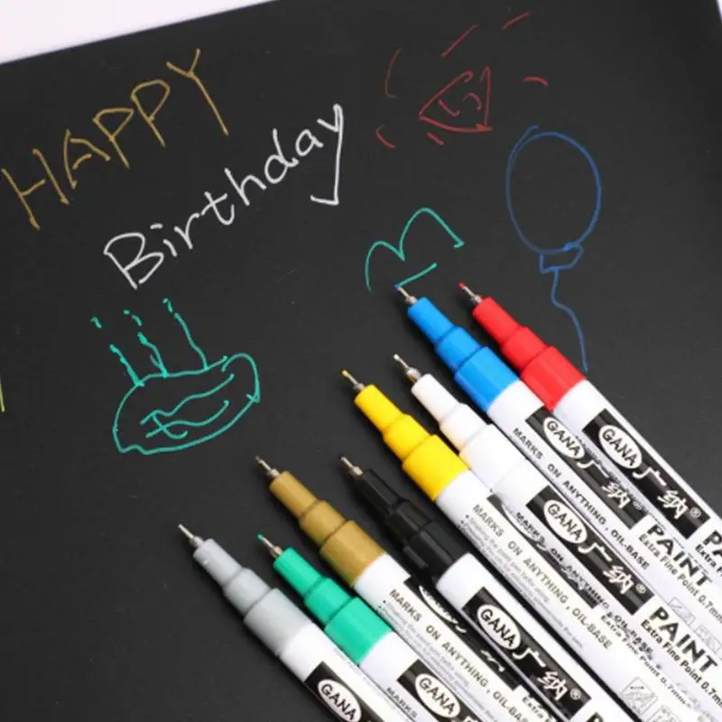 

1 Pcs Metallic Marker 8 Colors To Choose 0.7mm Extra Fine Point Paint Non-toxic Permanent PenDIY Art Marker