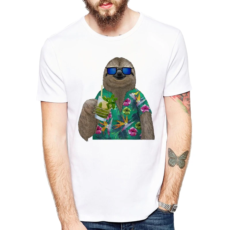Новые поступления Мужская футболка с надписью lloth drinking a mojito Стильные