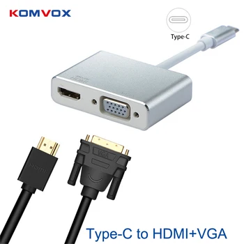 

USB 3.1 USB Type C Hub to 4k HDMI RJ45 VGA USB Splitter Adapter for Macbook/Chromebook Laptop accessories