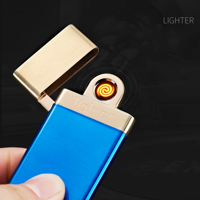 Ультратонкая двухсторонняя ветрозащитная беспламенная USB металлическая