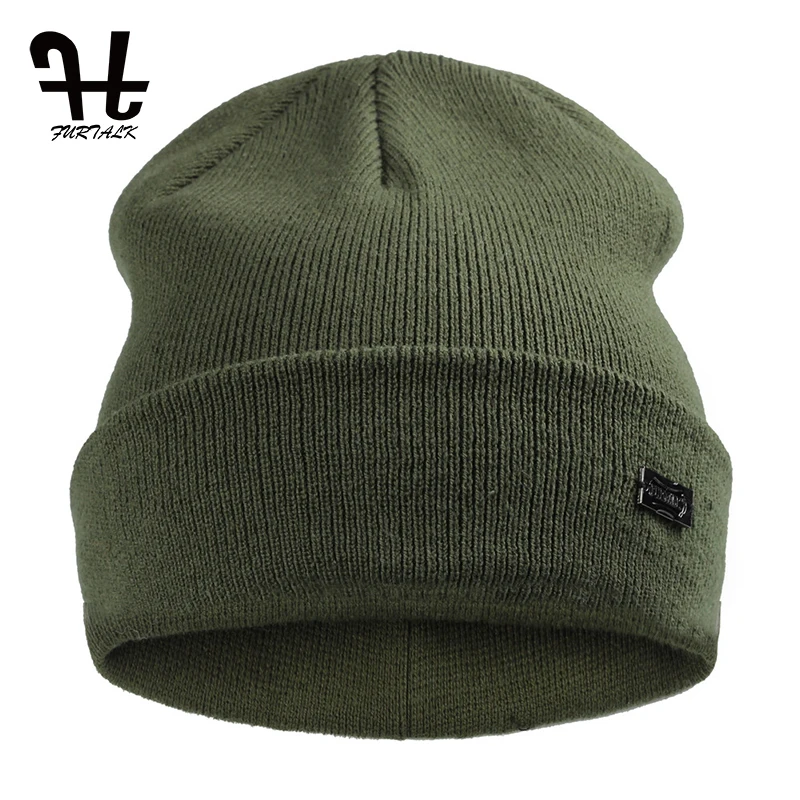 FURTALK unisex women's Spring Wool Watch Cap Spring Beanie Knitted Hat Skull Cap Women Wool Hat