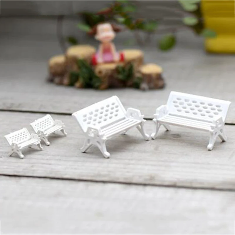2Pcs White Chair Bench Seat Miniatures Lovely Cute Micro Landscape Garden Fairy Gnome Moss Terrarium Decoration Crafts DIY Decor 2Pcs White Chair Bench Seat Miniatures Lovely Cute Micro Landscape Garden Fairy Gnome Moss Terrarium Decoration Crafts DIY Decor