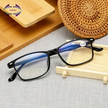 VCKA Ретро TR90 очки для чтения для мужчин и женщин, синий светильник, блокирующие очки по рецепту, диоптрий+ 1,0+ 1,5 2,0 2,5 3,0 3,5 4,0