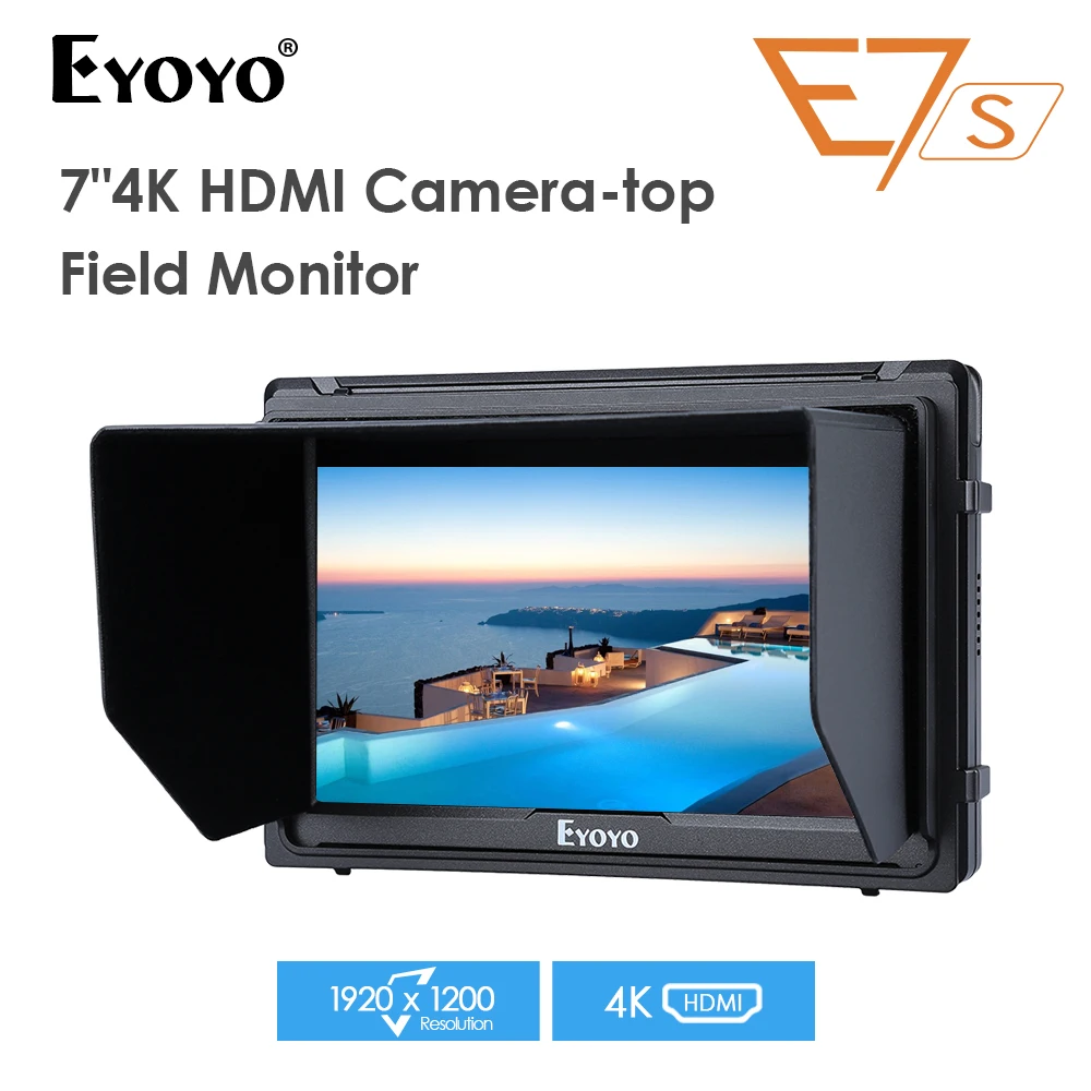 

E7S 7" Inch 1920x1200 IPS HD LCD Peaking Camera Video Monitor Display 4K HDMI Input Loop-out for Canon Nikon DSLR BMPCC 5DIV