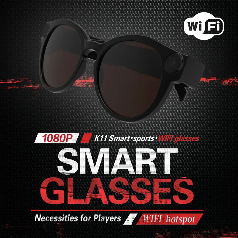1080P HD 155Degree wide-angle  Smart video glasses