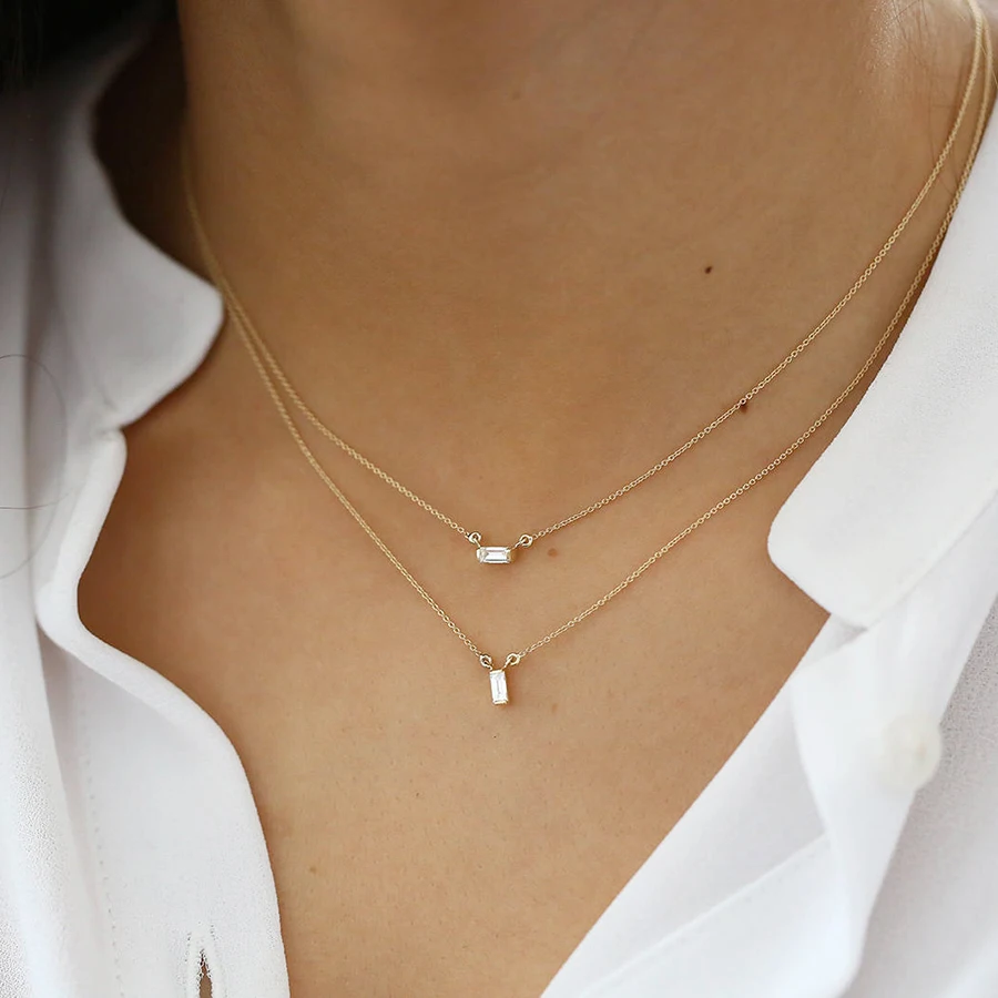 Кулон с изумрудом из желтого золота цепочкой 14 каратного 3 Х5 мм|pendant chain necklace|pendant