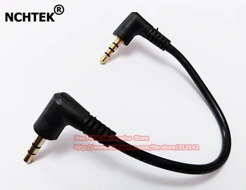 

NCHTEK Dual 90 Degree Angled 3.5MM 4 Poles Male to 3 Poles Male Audio Extension Cable About 15CM/Free DHL Shipping/200PCS