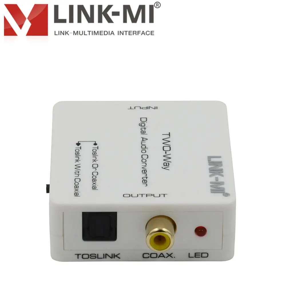 

LINK-MI LM-DA03 Digital 2-Way Audio Converter Supports two-way conversion:Coaxial to Toslink or Toslink to Coaxial