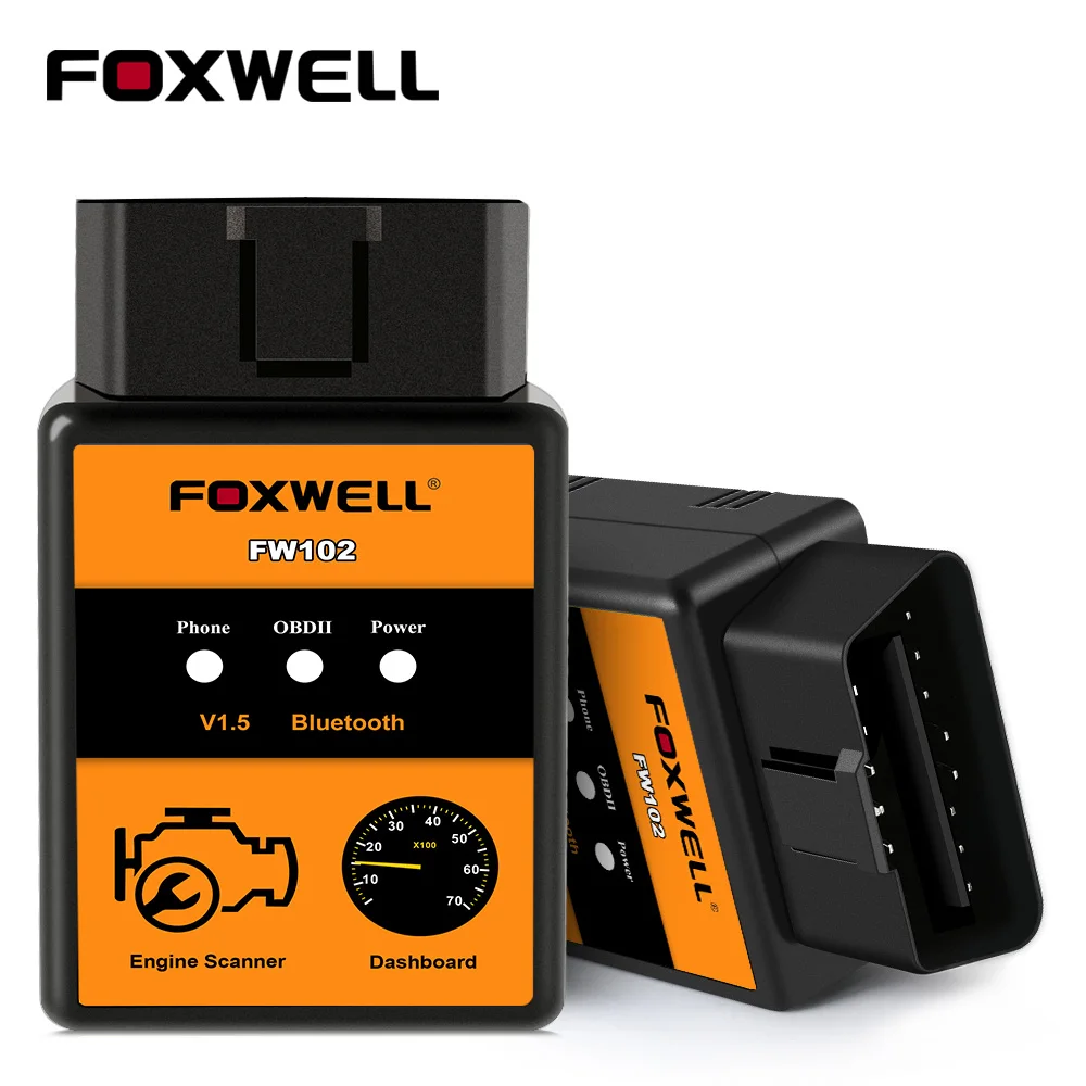 Foxwell ELM327 OBD2 сканер Профессиональный Android Bluetooth V1.5 автомобильный диагностический