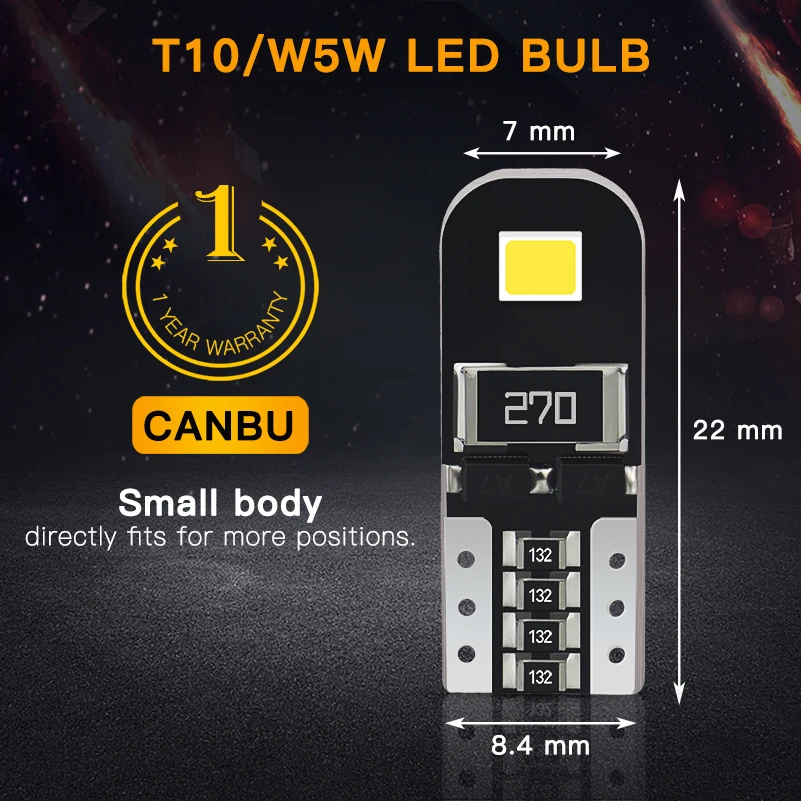 AUXITO 2x W5W T10 светодиодный Canbus автомобиля светодиодная лампа для BMW E46 E60 E90 E36 E30 E92 E65 F10 F30 Z4 M5 X5 E53 интерьер автомобильного салона Карта Лампы для чтения