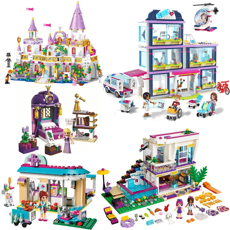 

2018 New Heartlake City Park Love Hospital Friends Livi's Pop Star House 41135 Girls Building Blocks Fit LegoINGly Friends 41318