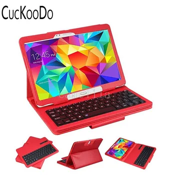 

CucKooDo 10Pcs/lot For Samsung Galaxy Tab S 10.5 SM-T800 - DETACHABLE Bluetooth Wireless Keyboard Stand Thin High Quality Case