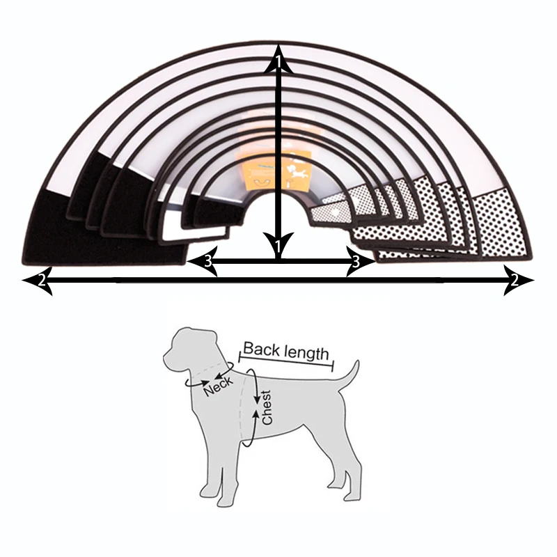 HE защитный ошейник для питомца, ошейник для восстановления конуса для собак, для хирургии против укуса или заживления ран, для кошек, собак, медицинский круг