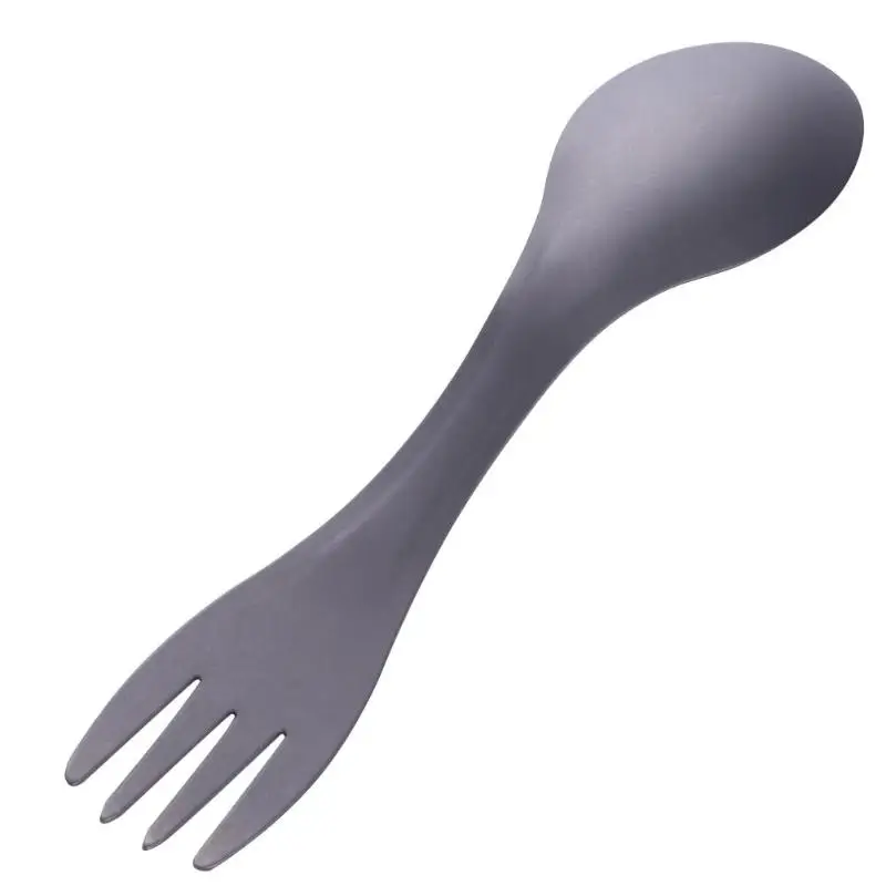 100% чистый Титан Spork Ложка Вилка комбо столовые приборы посуда для пикника гаджет