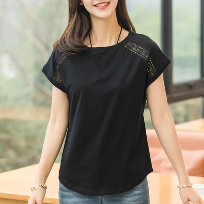 2018 летние шорты рукав блузки для Для женщин Femme хлопок белье Мода blusas топы плюс