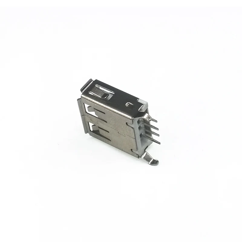 10 шт./лот женский деформационный край порт USB 2 0 4 Pin Тип A полоса ноги 180 обжимной