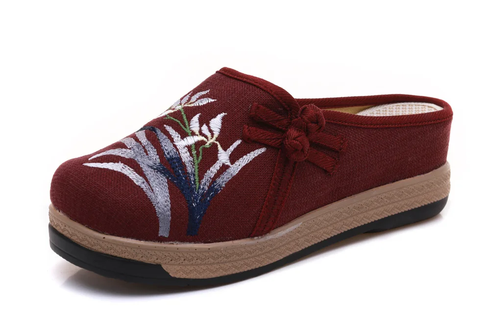 embroidered ballet flats