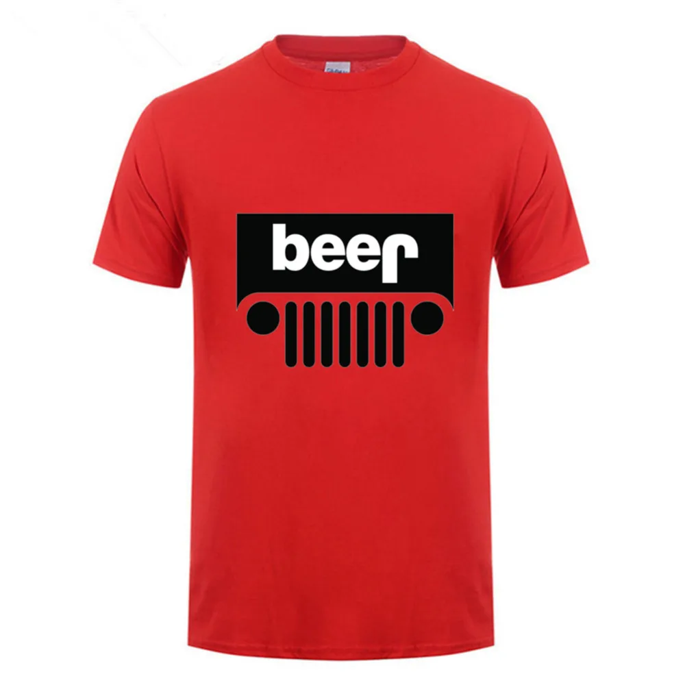 

Jeep Beer Spoof Funny Creative Mens Men T Shirt T-shirt 2018 Short Sleeve O Neck Cotton Casual Tshirt Tee Camisetas Masculina