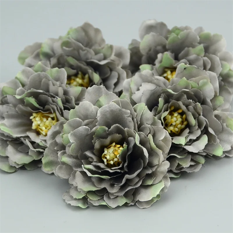 30pcs 6cm European Artificial Carnation Flower Head For Wedding Home Decoration DIY  Corsage Wreath Fall Vivid Fake Silk Flowers