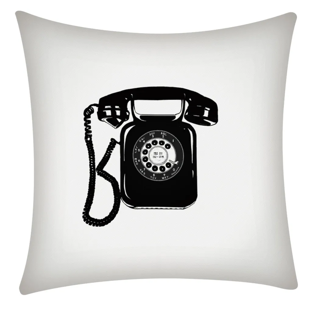 

Gajjar 2019 Cushion Cover Black and White Polyester Throw Pillow Case Creative Pattern Geometric Art Cushion Cover dropshipping