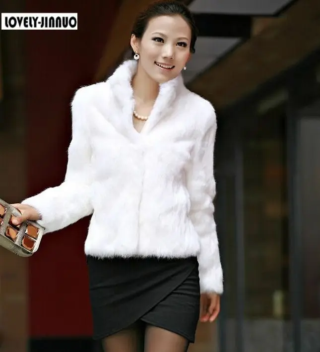 LOVELY-JINNUO 2019 New Fashion Women's Rabbit Fur Coat Wainter Stand Collar High Quality Cheap Jackets Big Size 10 colors F730 | Женская