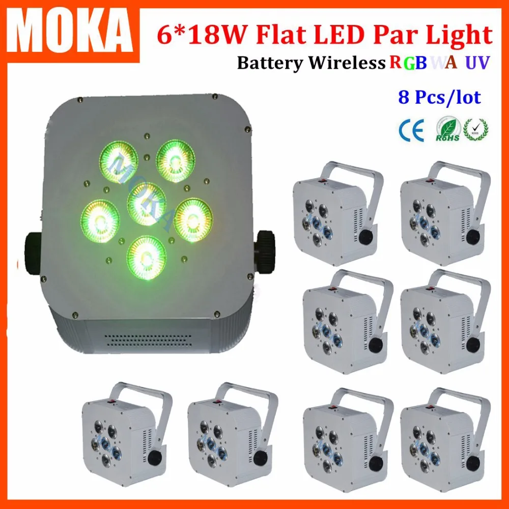 8PCS/LOT Led Par Light 6*18W Wireless Par Led Light High Quality