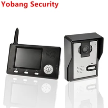 Yobang Security freeship 2.4ghz 3.5″ TFT Wireless Video Door Phone Intercom Doorbell Home Security 1-camera 1 Monitors doorbell