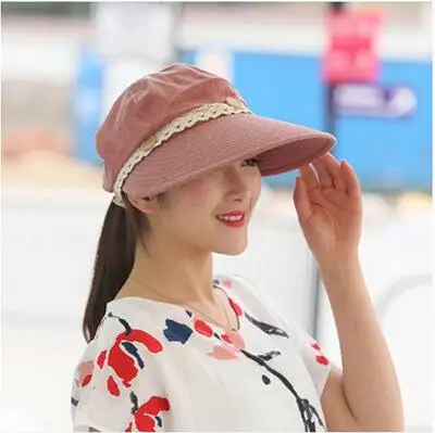 SUOGRY красочная подвеска Складная Brimmed летняя шляпа шляпы для женщин наружная Защита от УФ - Цвет: red embroidered