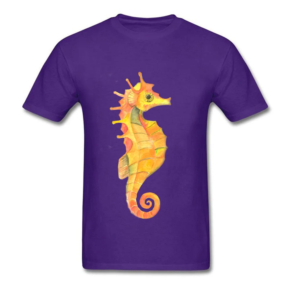 Yellow Seahorse (Hippocampus)_purple