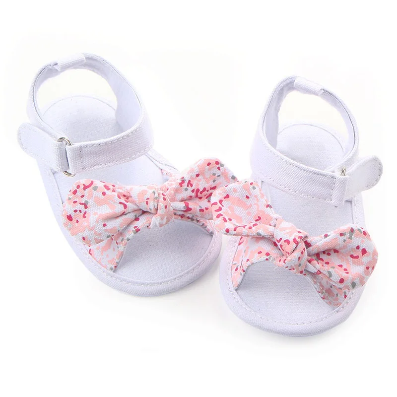 Verano dulce Zapatos de bebé princesa arco grande floral Verano dulce Zapatos de bebé princesa arco grande floral