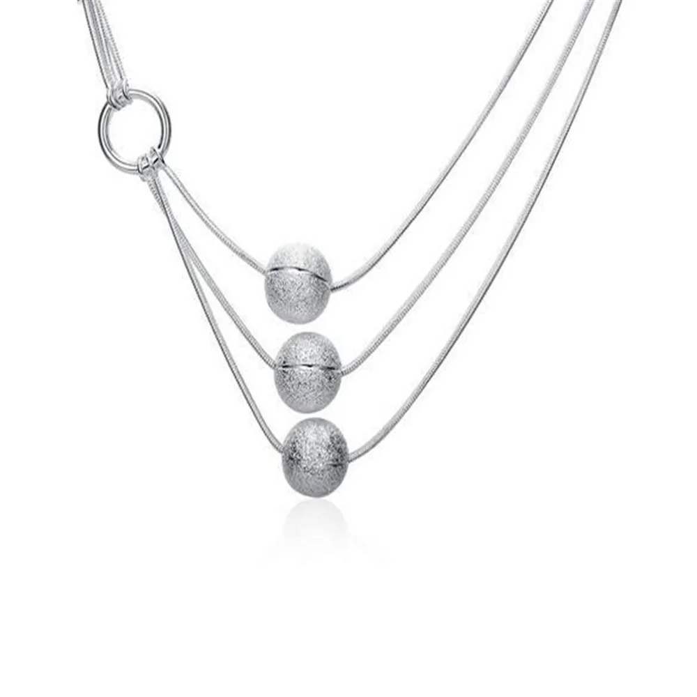 925 sterling silver jewelry wholesale price three frosted crystal balls pendants three silver