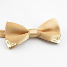 Mantieqingway модный металлический бантик для головы Галстуки Для Свадьба Вечерние Gravatas аксессуары для мальчиков однотонный Детский галстук-бабочка классический галстук