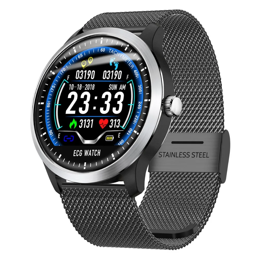 

N58 Smart Watch Sports Bracelet PPG ECG HRV Report Heart Rate Blood Pressure Test IP67 Support Counting Step Calories Sleep Time