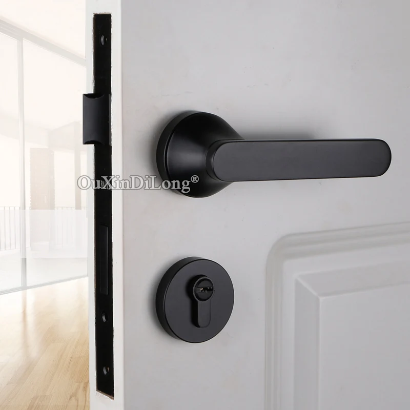  European Mortise Door Lock Set Copper Interior Entry Door Lever Lock for Living Room Bedroom Bathro - 33029739381