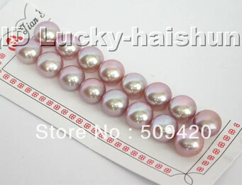

Bridal jewelry free shipping hot sell Wholesale 24PCS AAA Genuine 12mm round lavender pearls Earrings
