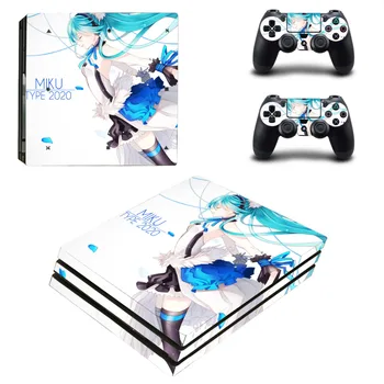 

Anime Girl Hatsune Miku PS4 Pro Skin Sticker Decal For Sony PS4 PlayStation 4 Pro Console and 2 Controllers Skin Stickers Vinyl